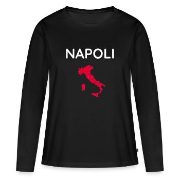 Naples Neapel Souvenir de Naples - T-shirt manches longues Premium bio Femme - noir - Devant - Julia (174cm)