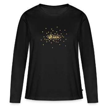 Méditation de yoga Shiva Gold - T-shirt manches longues Premium bio Femme - noir - Devant - Julia (174cm)
