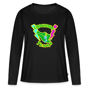 Larmes De Crocodile - T-shirt manches longues Premium bio Femme - noir - Devant - Julia (174cm)