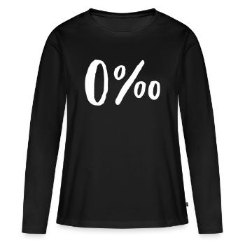 0 Promille Alkohol Alkoholfrei Geschenk - Frauen Premium Bio Langarmshirt - Schwarz - Vorne - Julia (174cm)