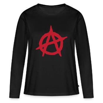 Anarchy symbol Anarchie anarchie anarquia anarchia - Women's Premium Organic Long Sleeve Shirt - black - Front - Julia (174cm)