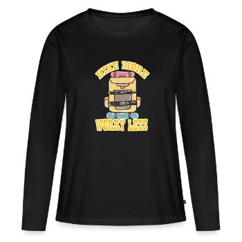 Backpack - Women's Premium Organic Long Sleeve Shirt - black - Front - Julia (174cm)