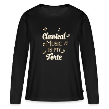 Classical music - Women's Premium Organic Long Sleeve Shirt - black - Front - Julia (174cm)