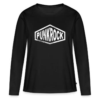 punkrock - T-shirt manches longues Premium bio Femme - noir - Devant - Julia (174cm)