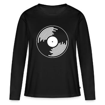 disques vinyles disque vinyle hip hop tape dj deejay - T-shirt manches longues Premium bio Femme - noir - Devant - Julia (174cm)