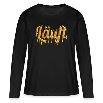 Dekorativer Text - Frauen Premium Bio Langarmshirt - Schwarz - Vorne - Julia (174cm)