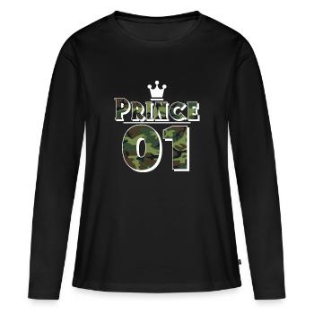 prince - T-shirt manches longues Premium bio Femme - noir - Devant - Julia (174cm)