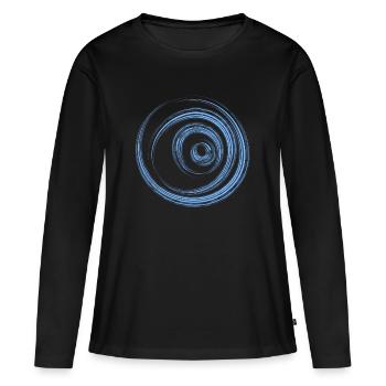 cercle - T-shirt manches longues Premium bio Femme - noir - Devant - Julia (174cm)