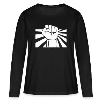 résistance au poing résister au soulèvement des arts martiaux - T-shirt manches longues Premium bio Femme - noir - Devant - Julia (174cm)