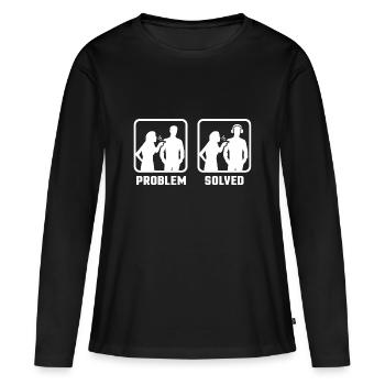 provocation de l'humour noir qui traîne apathiquement - T-shirt manches longues Premium bio Femme - noir - Devant - Julia (174cm)