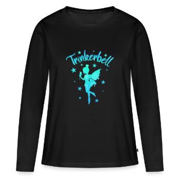 Trinkerbell JGA Junggesellinnenabschied Braut Fee - Frauen Premium Bio Langarmshirt - Schwarz - Vorne - Julia (174cm)