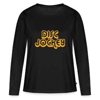 DISC JOCKEY - Frauen Premium Bio Langarmshirt - Schwarz - Vorne - Julia (174cm)