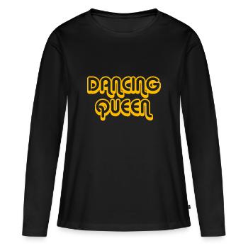 DANCING QUEEN Diskokugel - Frauen Premium Bio Langarmshirt - Schwarz - Vorne - Julia (174cm)