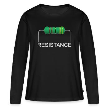 Résistance, 33 ohms, résistance, génie électrique - T-shirt manches longues Premium bio Femme - noir - Devant - Julia (174cm)