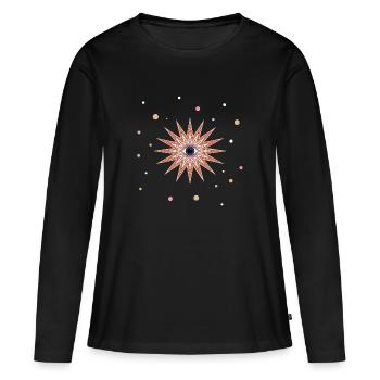 böser Blick - Frauen Premium Bio Langarmshirt - Schwarz - Vorne - Julia (174cm)