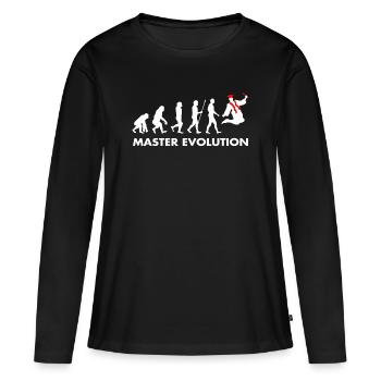 Master evolution development graduation diploma - Women's Premium Organic Long Sleeve Shirt - black - Front - Julia (174cm)