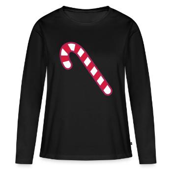 canne à sucre canne à sucre gnome elfe elfe - T-shirt manches longues Premium bio Femme - noir - Devant - Julia (174cm)