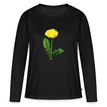 Pissenlit | pissenlit - T-shirt manches longues Premium bio Femme - noir - Devant - Julia (174cm)