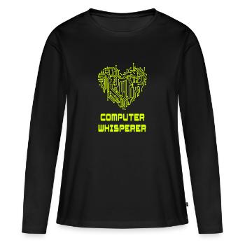 Computer whisperer - Women's Premium Organic Long Sleeve Shirt - black - Front - Julia (174cm)