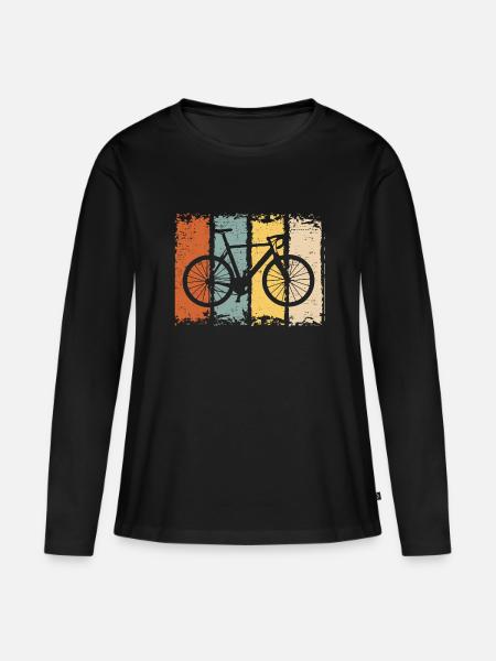 Fahrrad - Frauen Premium Bio Langarmshirt - Schwarz