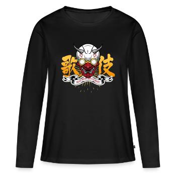Run Run Runnnnn !!!! - T-shirt manches longues Premium bio Femme - noir - Devant - Julia (174cm)