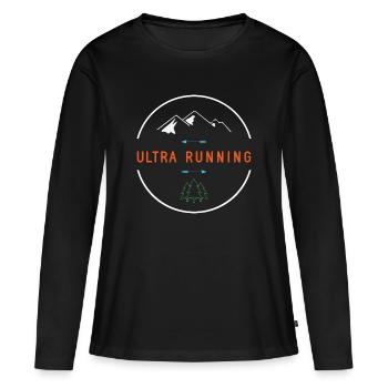 Ultra course - T-shirt manches longues Premium bio Femme - noir - Devant - Julia (174cm)