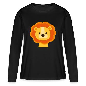 Bébé Lion - T-shirt manches longues Premium bio Femme - noir - Devant - Julia (174cm)