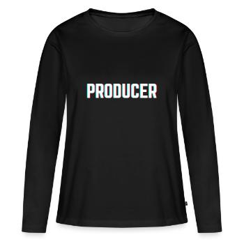 Beat producteur - T-shirt manches longues Premium bio Femme - noir - Devant - Julia (174cm)