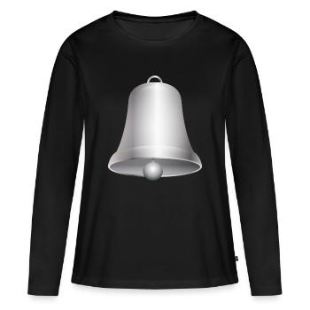 grande cloche d'église ou cloches argentées - T-shirt manches longues Premium bio Femme - noir - Devant - Julia (174cm)