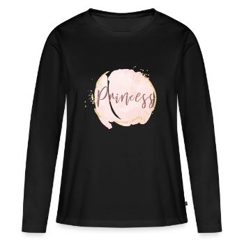 Princess Pink Gold Accents - T-shirt manches longues Premium bio Femme - noir - Devant - Julia (174cm)