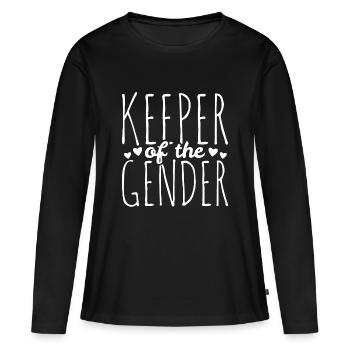 Révélation de genre - T-shirt manches longues Premium bio Femme - noir - Devant - Julia (174cm)