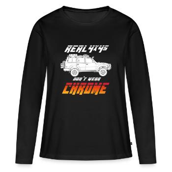 Land cruiser - T-shirt manches longues Premium bio Femme - noir - Devant - Julia (174cm)