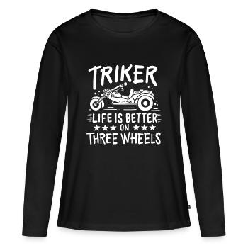 Triker Trike Chopper - T-shirt manches longues Premium bio Femme - noir - Devant - Julia (174cm)