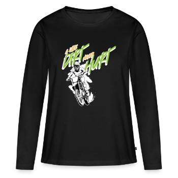 Motocross Motocross Pilote - T-shirt manches longues Premium bio Femme - noir - Devant - Julia (174cm)