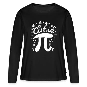 Pi Pi Day Mathe - T-shirt manches longues Premium bio Femme - noir - Devant - Julia (174cm)