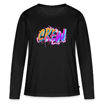 Équipage - T-shirt manches longues Premium bio Femme - noir - Devant - Julia (174cm)