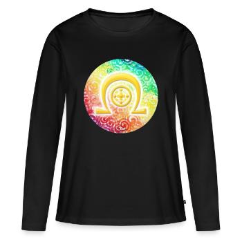 Rainbow Dimension Symbol Healing - Sonja Ariel - Women's Premium Organic Long Sleeve Shirt - black - Front - Julia (174cm)