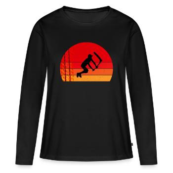 Vintage Stunt Scooter - T-shirt manches longues Premium bio Femme - noir - Devant - Julia (174cm)