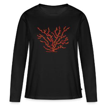 corail - T-shirt manches longues Premium bio Femme - noir - Devant - Julia (174cm)
