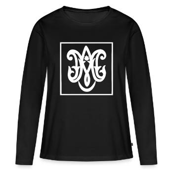 Ave Maria (dunkel) - Frauen Premium Bio Langarmshirt - Schwarz - Vorne - Julia (174cm)