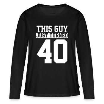 40. Geburtstag Vierzig Geburtstag - Frauen Premium Bio Langarmshirt - Schwarz - Vorne - Julia (174cm)