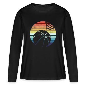 Basket-ball - T-shirt manches longues Premium bio Femme - noir - Devant - Julia (174cm)
