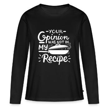 Cuisine Recette Cuisine - T-shirt manches longues Premium bio Femme - noir - Devant - Julia (174cm)