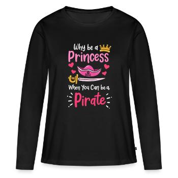 Pirate Pirate Princesse Pirate Fille - T-shirt manches longues Premium bio Femme - noir - Devant - Julia (174cm)