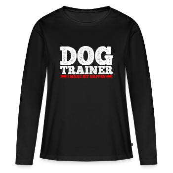 Dog Trainer Dog Training - Women's Premium Organic Long Sleeve Shirt - black - Front - Julia (174cm)