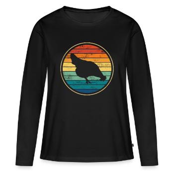 Chicken chickens - Women's Premium Organic Long Sleeve Shirt - black - Front - Julia (174cm)