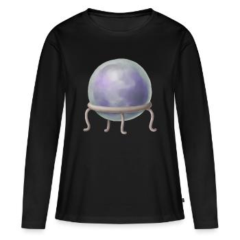 Balle de la voyante Mystic Design - T-shirt manches longues Premium bio Femme - noir - Devant - Julia (174cm)