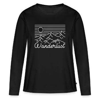 Allgäuer Hikinglover - T-shirt manches longues Premium bio Femme - noir - Devant - Julia (174cm)