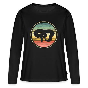 serpents serpents - T-shirt manches longues Premium bio Femme - noir - Devant - Julia (174cm)