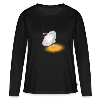 L’antenne parabolique, élément de conception - T-shirt manches longues Premium bio Femme - noir - Devant - Julia (174cm)